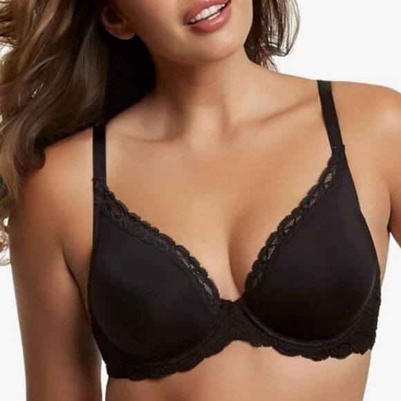 NEW 38DDD 38F PARAMOUR BLACK SOFT LACE CUP UNDERWIRE SUPPORT BRA NWT - Picture 1 of 7